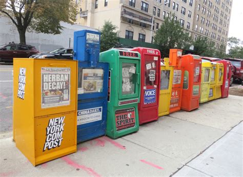 old newspaper containers